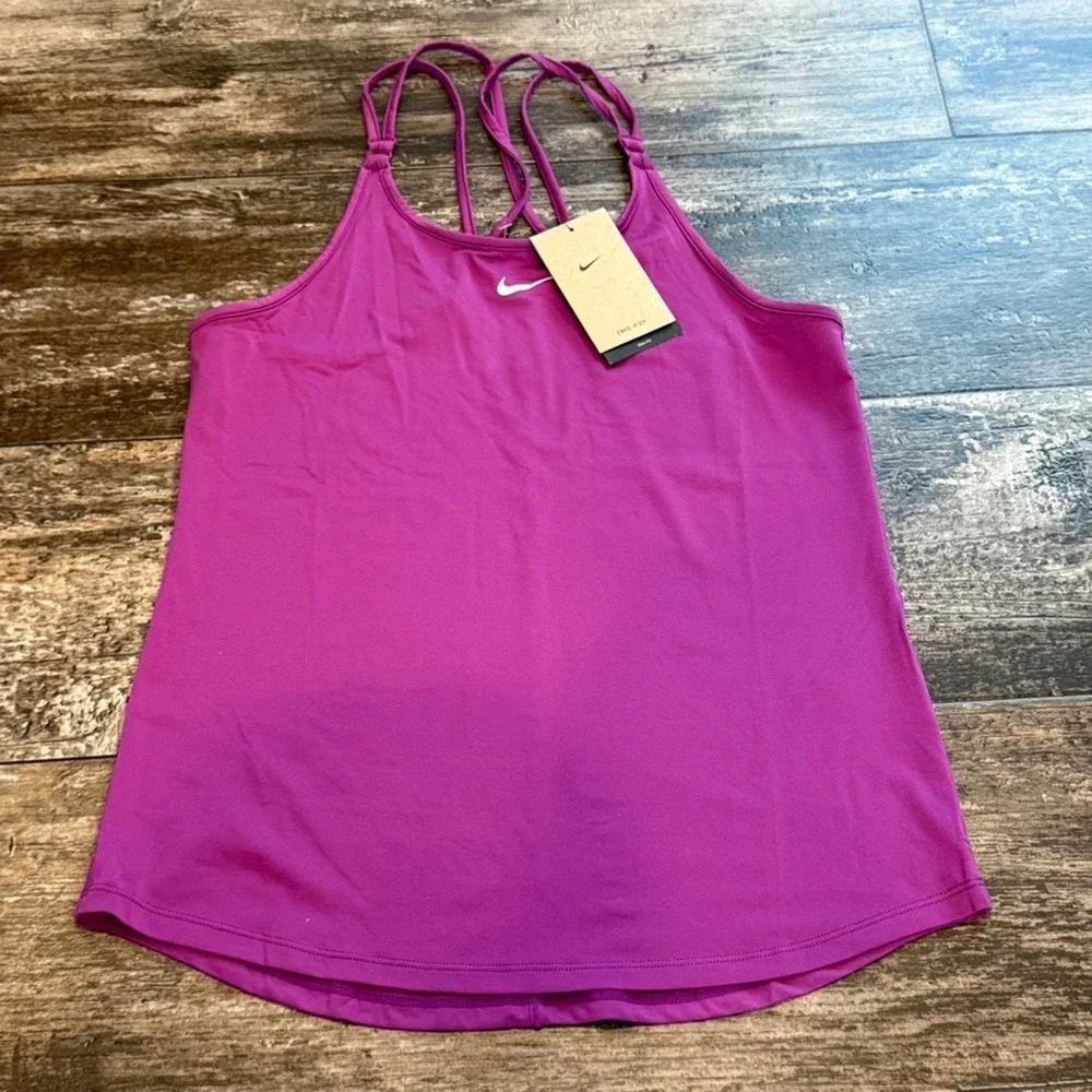 Nike Dri-FIT One Luxe Slim Fit Tank Top 'Viotech' Purple Medium DD4931-503 NEW - Picture 2 of 13